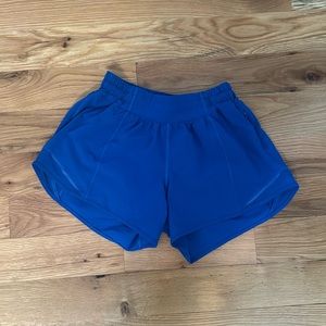 Lululemon Wild Bluebell Hotty Hot Shorts 4 in.